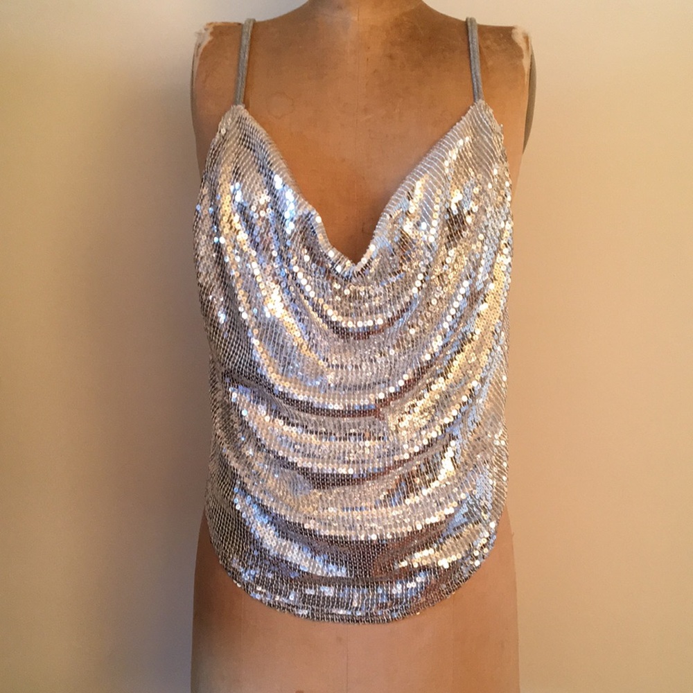 Sequin Rave Festival Club Disco Top